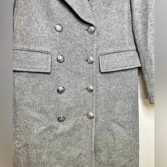 Veronica Beard Nalida Overcoat Grey Size 6 Wool Cashmere Long Cardigan Coat - Picture 6 of 13
